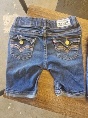 Levi's Girls' Dark Blue Denim Shorts - Kids Bottoms
